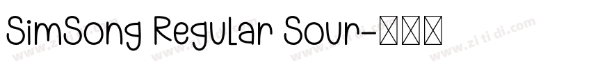 SimSong Regular Sour字体转换